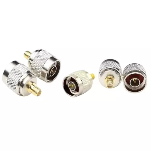 NBR N-Male to SMA Female Coaxial RF Adapter Pure Brass, TA003-5 (Pack of 5 Pcs)