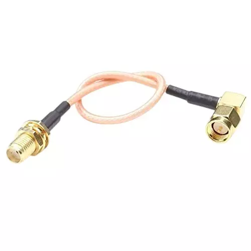 NBR RG-316 SMA Male to SMA Female Straight Coaxial Cable 18 cm Length with Right Angle 90° RF Connector, CA0634