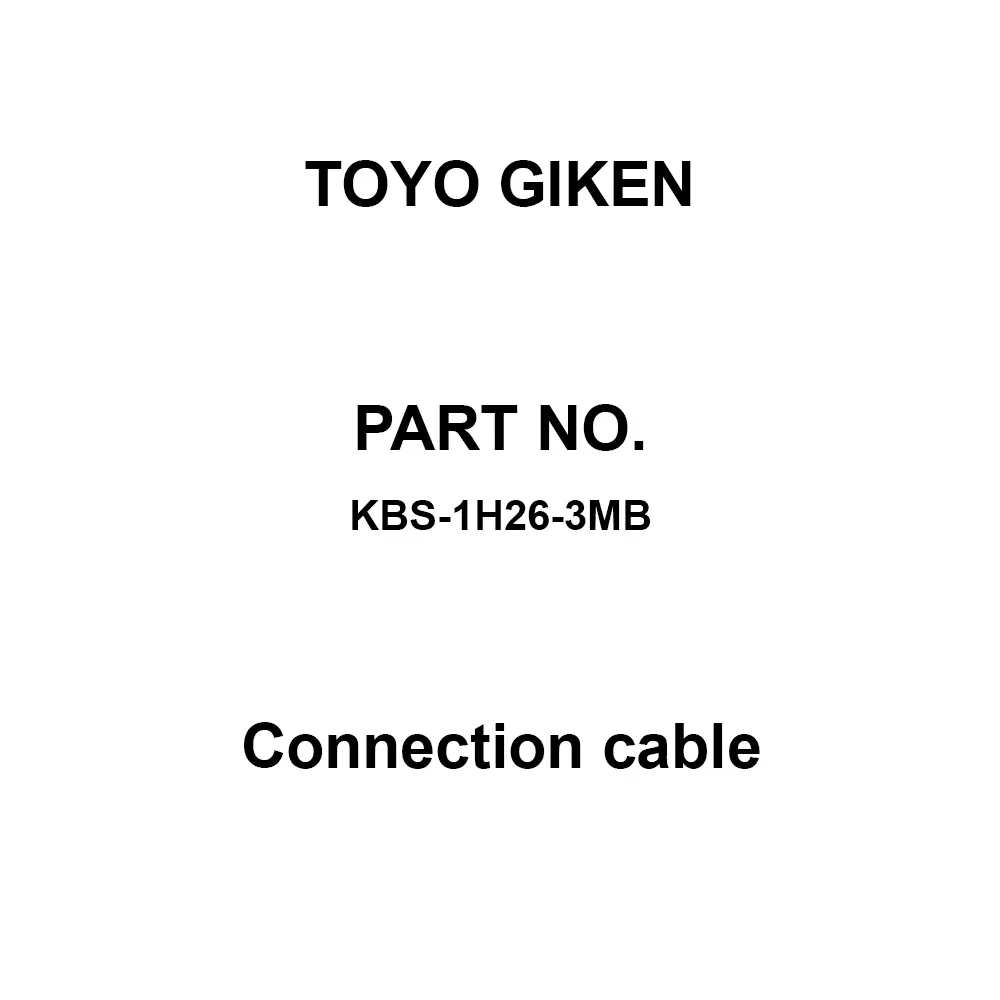 Toyo Giken Connection Cable (KBS-1H26) AC500 V 3 m Length 26 Core, KBS-1H26-3MB