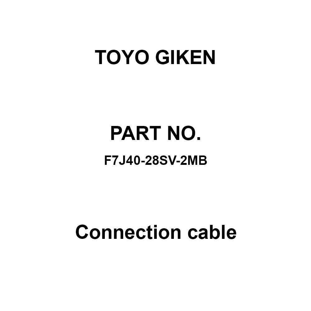 Toyo Giken Connection Cable (F7J40-28SV) AC500 V 2 m Length 40 Core, F7J40-28SV-2MB