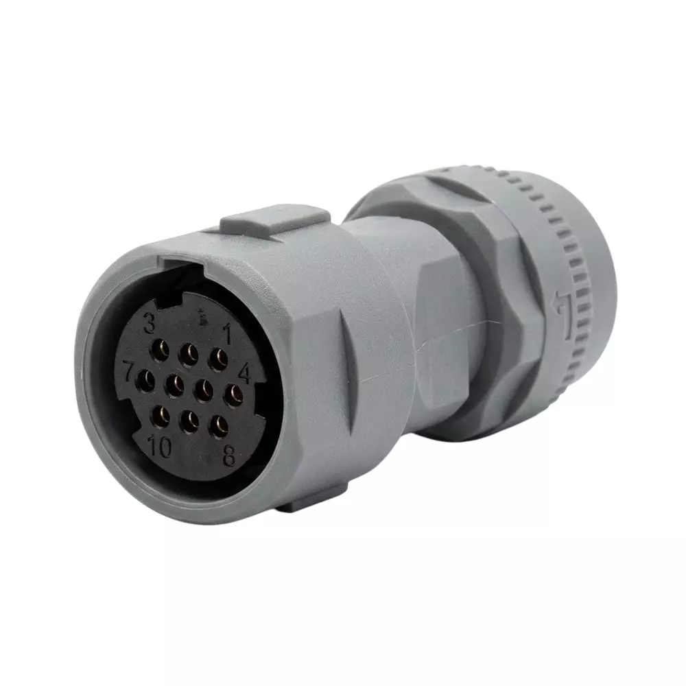 Delta Connector Encoder Type Grey Color Metal & Plastic Body for Servo Motors, ACS3-CAENA000