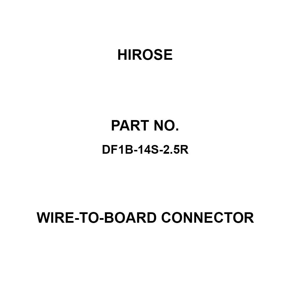 Hirose Wire-to-Board Connector AC 250 V Rated Voltage, DF1B-14S-2.5R
