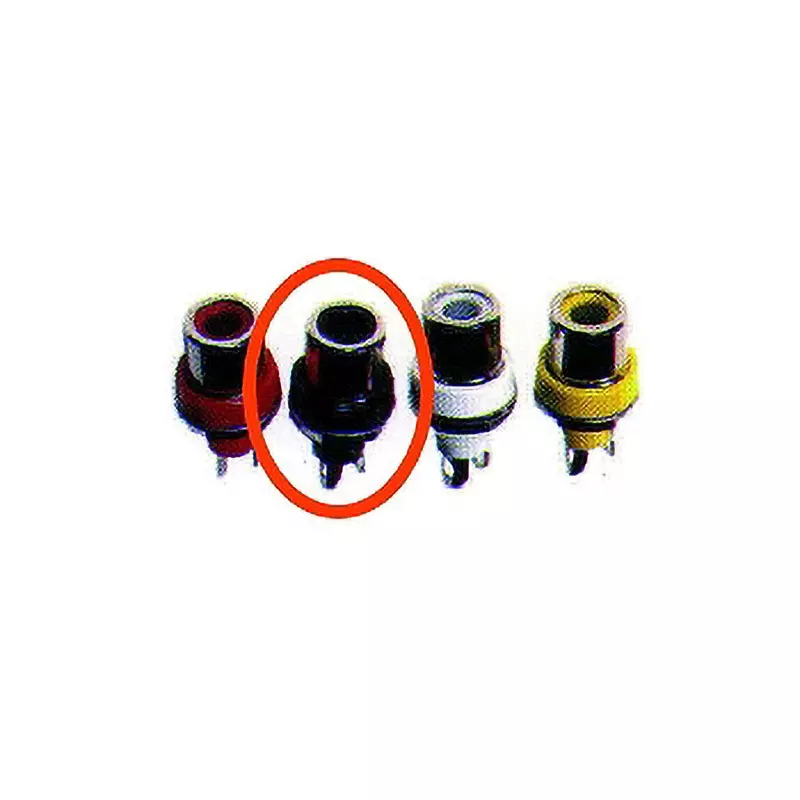 MARUSHIN ELECTRIC RCA Jack Straight Type plastic Material Black Color, MR-599-1