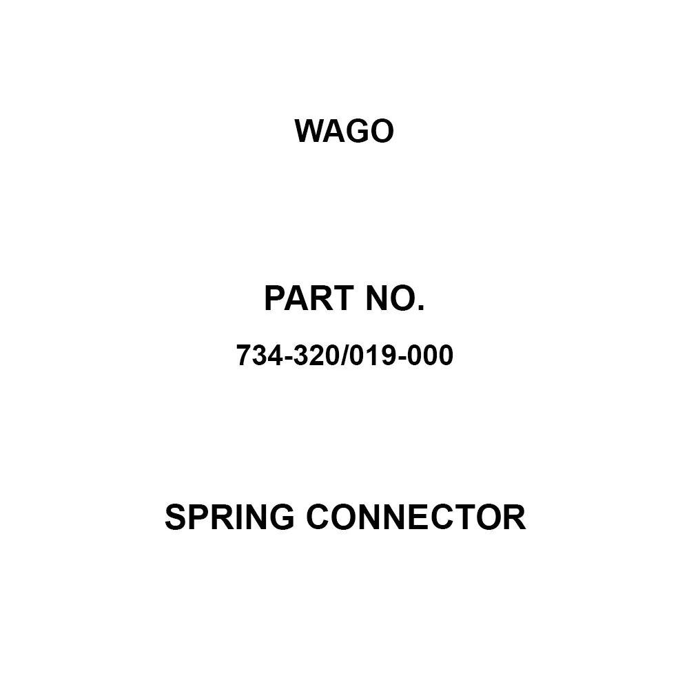 Wago Spring Connector 20P 160 V Rated Voltage, 734-320/019-000 (Pack of 25)