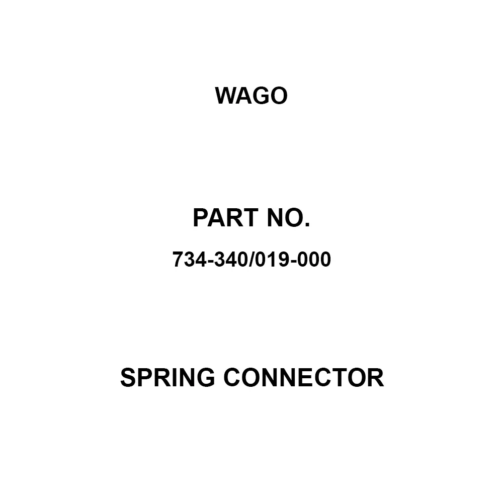 Wago Spring Connector 10P 160 V Rated Voltage, 734-340/019-000 (Pack of 50)