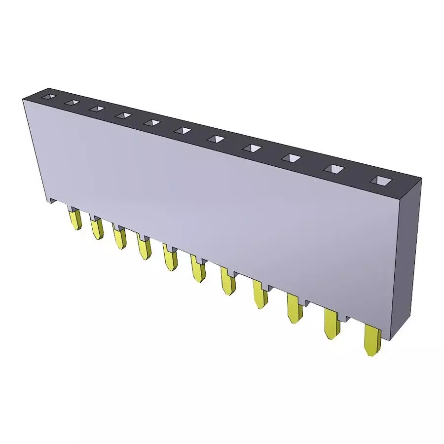 SAMTEC CONNECTOR, RCPT, 7POS, 1ROW, 2.54MM, SSW-107-01-G-S
