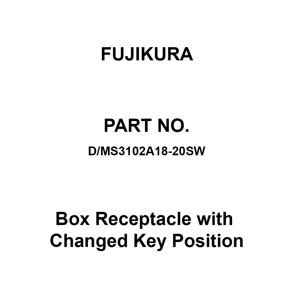 FUJIKURA Round Type Box Receptacle with Changed Key Position 5 Pole, D/MS3102A18-20SW