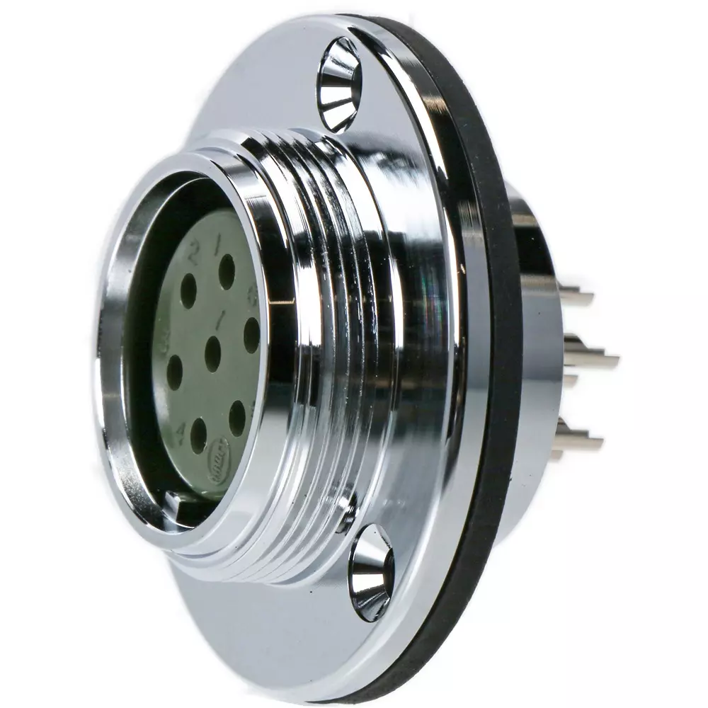Nanaboshi Metal Connector Panel Mounting Receptacle 250 V Rated Voltage, NWPC-257-RF