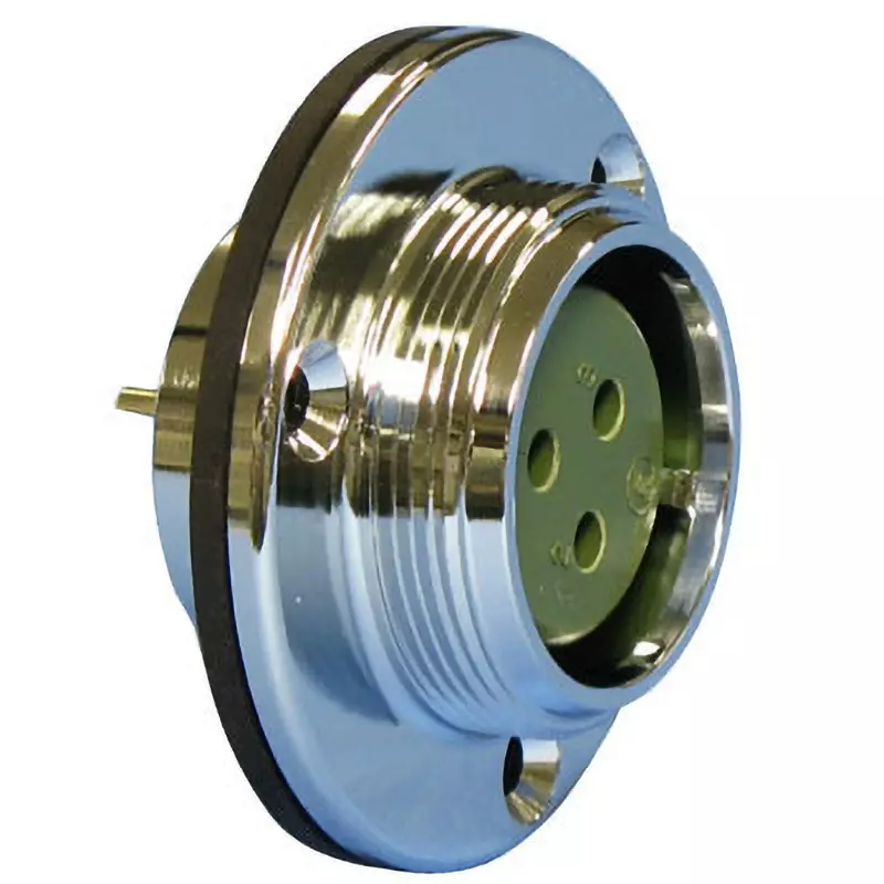 Nanaboshi Metal Connector Panel Mounting Receptacle 250 V Rated Voltage, NWPC-303-RF