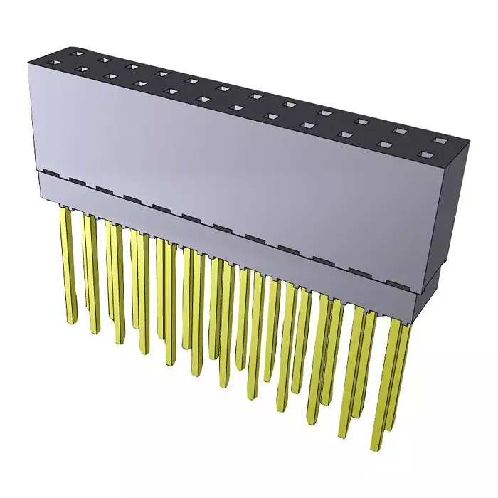 SAMTEC CONNECTOR, 24POS, RCPT, 2.54MM, THT, ESQ-112-14-G-D