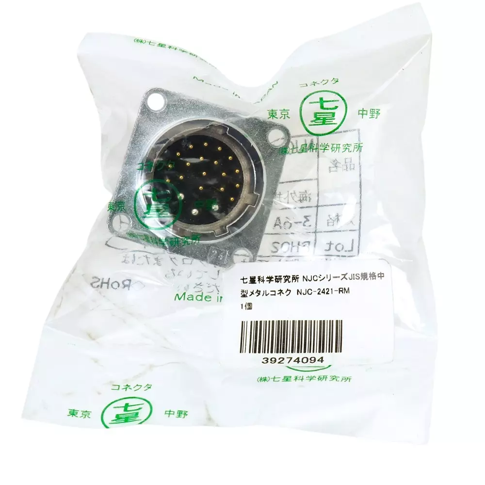 Nanaboshi Metal Connector Panel Mounting Receptacle 24 Male Contact, NJC-2421-RM