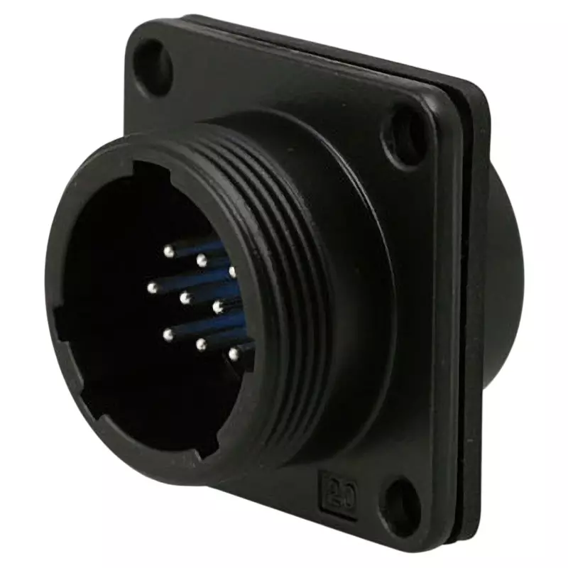 Nanaboshi Metal Connector Panel Mounting Receptacle 250 V Rated Voltage, NJW-2010-RM