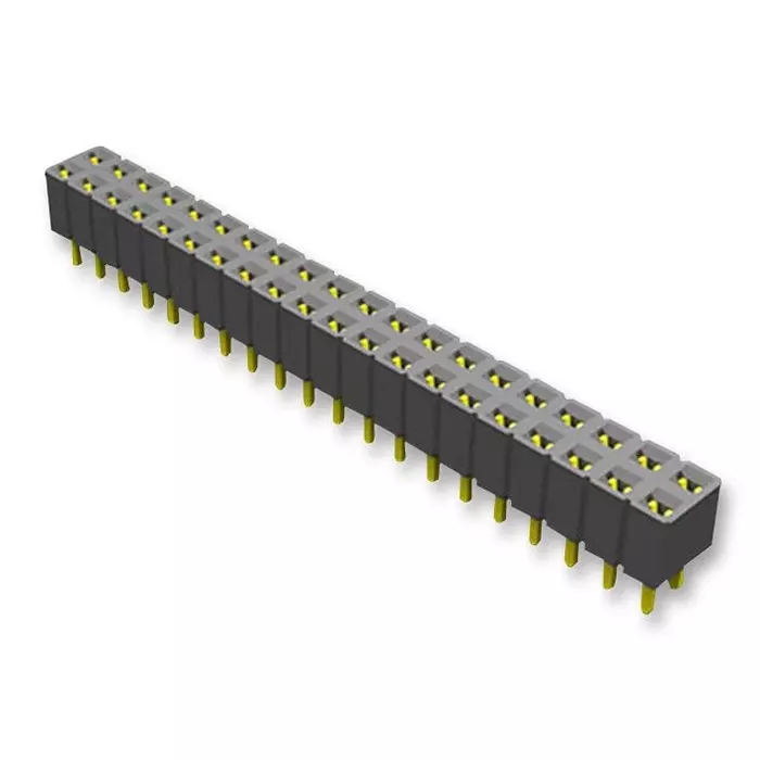 SAMTEC CONNECTOR, RCPT, 40POS, 1ROW, 2.54MM, SLW-140-01-T-S