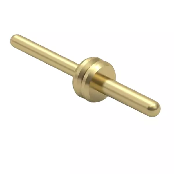 MILL-MAX Double Pins Brass Alloy 6.65 mm Length 1.42 mm Outside Diameter, 3169-0-61-15-00-00-03-0