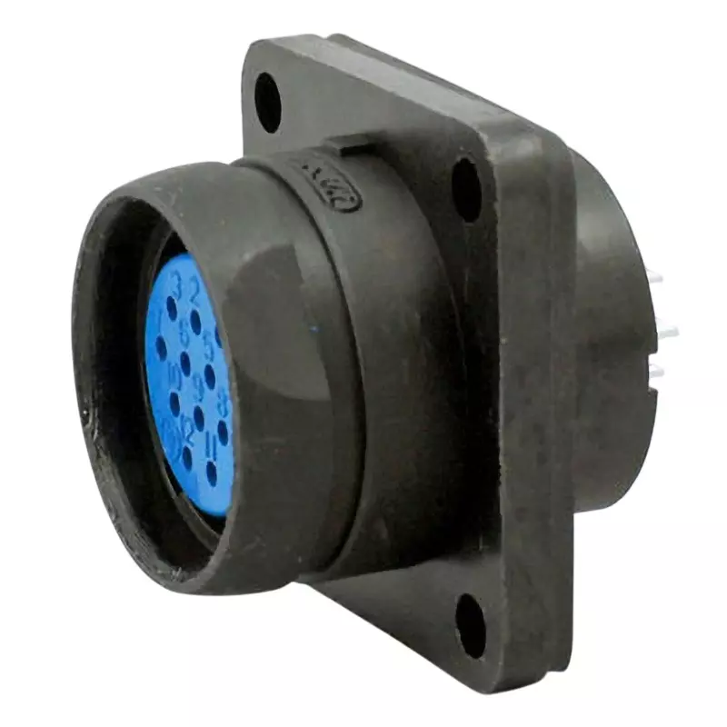 Nanaboshi Metal Connector Panel Mounting Receptacle 250 V Rated Voltage, NRW-2012-RF