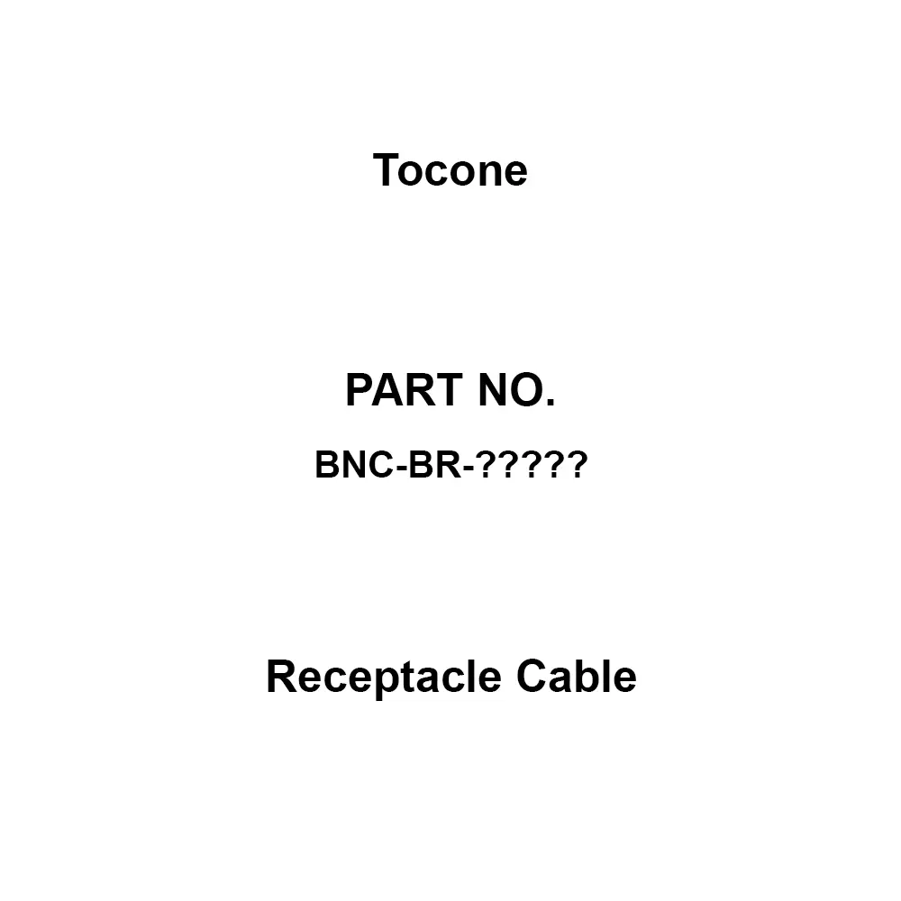 Tocone Receptacle Cable (Panel) 0.6-3.0 mm Clamping Thickness BNC Connector Type Receptacle Cutting Shape, BNC-BR-ダイカスト