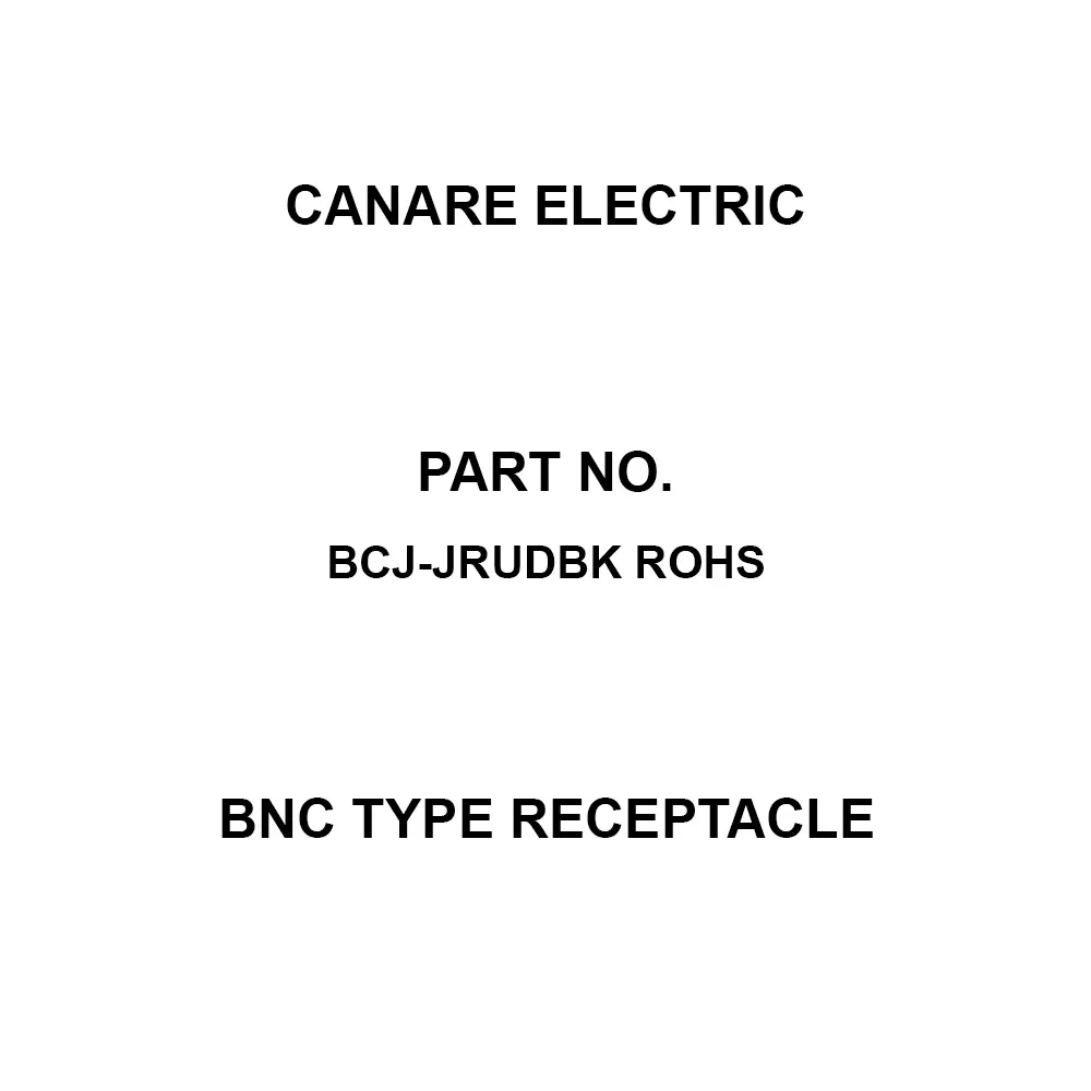 Canare Electric BNC Type Receptacle Neutrik D Series (black) Flange, BCJ-JRUDBK ROHS