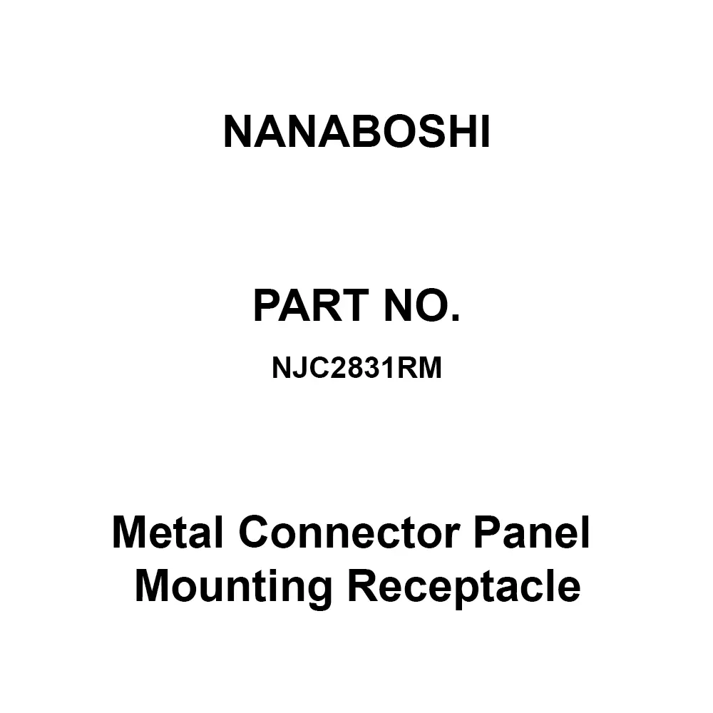 Nanaboshi Metal Connector Panel Mounting Receptacle 28 Male Contact, NJC2831RM