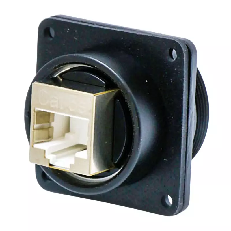 Nanaboshi Ethernet Connector Panel Mount Receptacle 28 mm Shell Size, ENJW28SC5ER