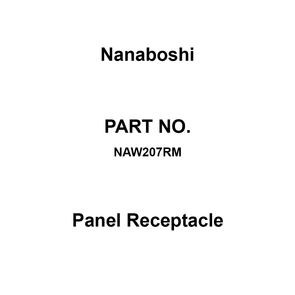 Nanaboshi Panel Receptacle 250 V Rated Voltage, NAW207RM