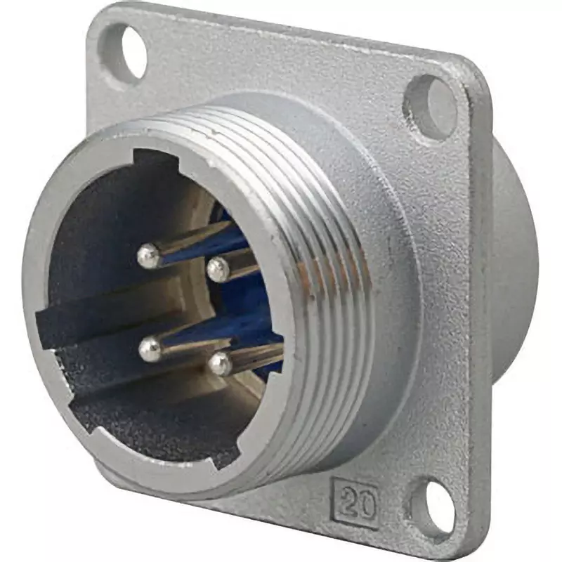 Nanaboshi Metal Connector Panel Mounting Receptacle, NJC-204-RM