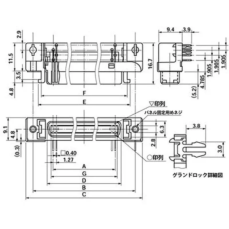 3M Receptacle AC 150/DC200 V Rated Voltage, 102A0-52A2PL