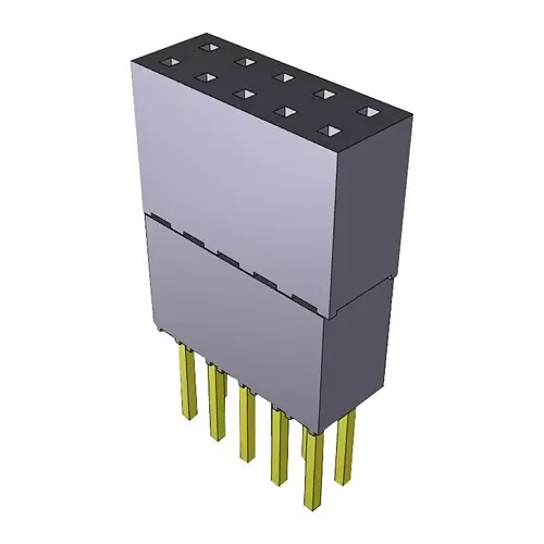 SAMTEC CONNECTOR, 10POS, RCPT, 2.54MM, THT, ESQ-105-34-G-D