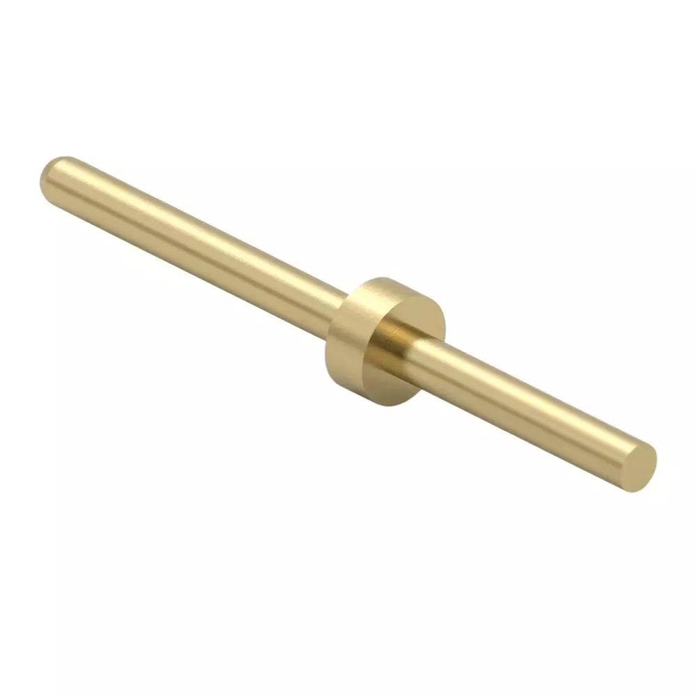 MILL-MAX Pins Brass Alloy 8 mm Length 1.14 mm Outside Diameter, 9081-0-00-15-00-00-08-0
