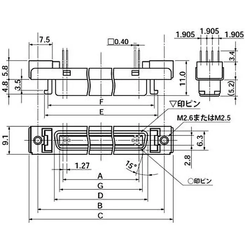 3M Receptacle 100 Pole, 102A0-6202PL