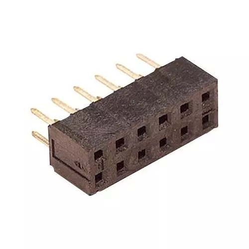 MOLEX PCB Receptacle 12 Contacts 2 Rows Phosphor Bronze, 79107-7005
