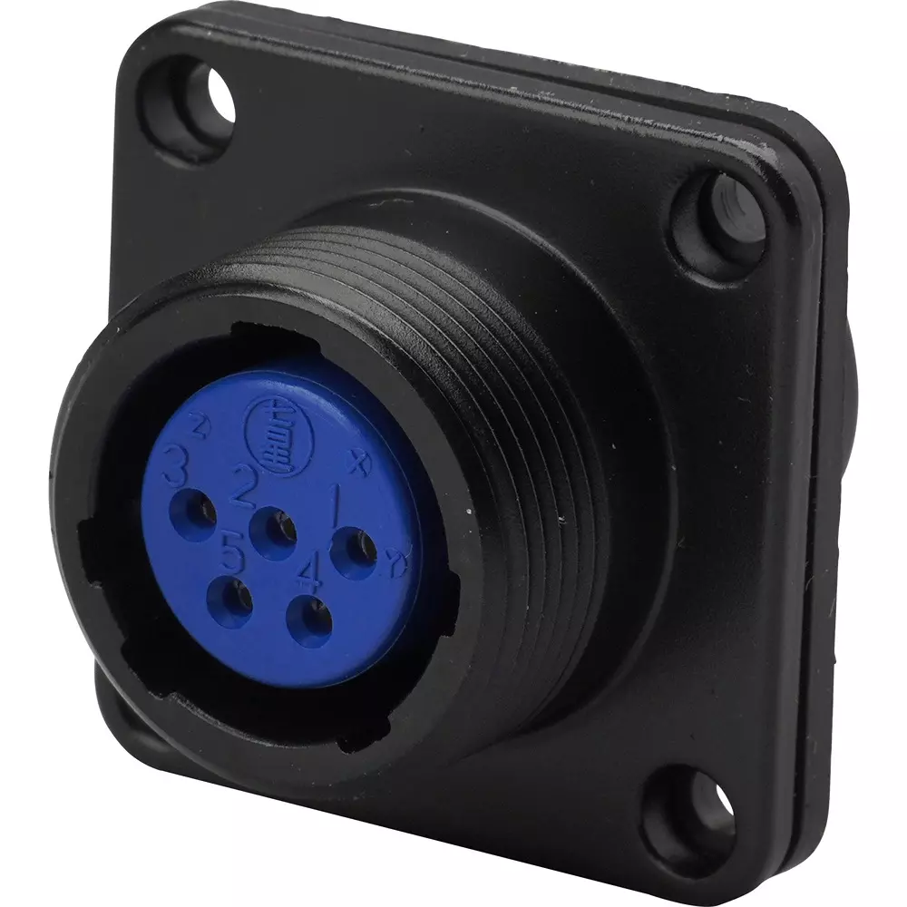 Nanaboshi Metal Connector Panel Mounting Receptacle 125 V Rated Voltage, NJW-165-RF