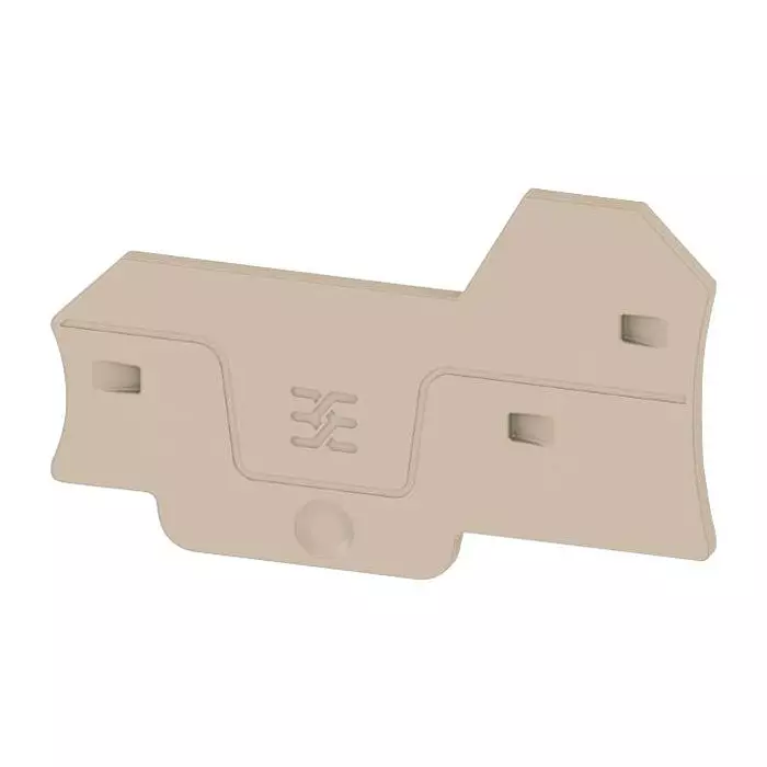 Weidmuller END PLATE, 2.61"X1.59"X0.083, DARK BEIGE, 2871770000