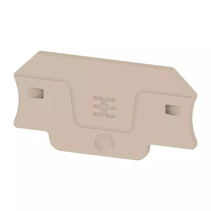 Weidmuller END PLATE, 2.16"X1.14"X0.083, DARK BEIGE, 2871750000