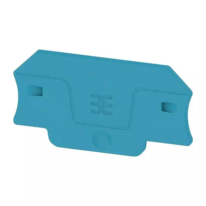 Weidmuller END PLATE, 2.16"X1.14"X0.083, BLUE, 2871760000