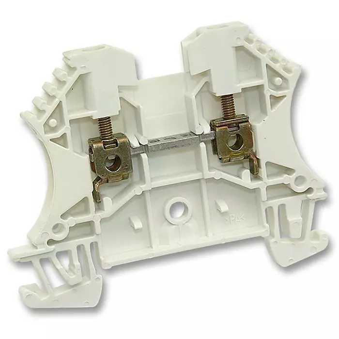 Weidmuller TERMINAL BLOCK, DIN RAIL, 2POS, 12AWG, 103680 WDU2.5 WHITE