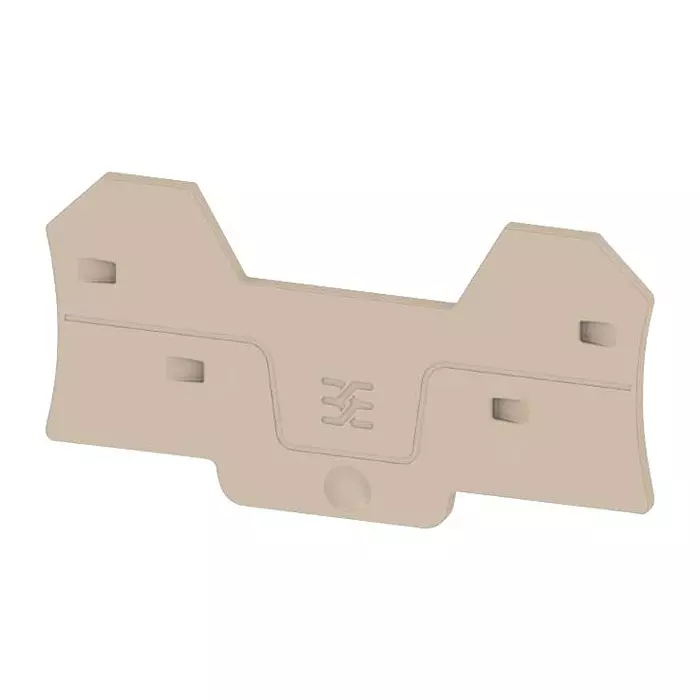 Weidmuller END PLATE, 3.05"X1.59"X0.083, DARK BEIGE, 2871790000
