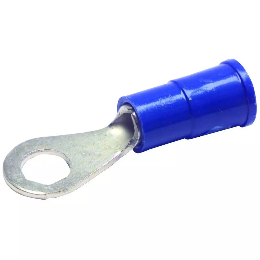 PANDUIT Ring Crimp Terminals TERMINAL, RING TONGUE, M4, 14AWG, BLUE, PV14-8R-C (Pack of 2)