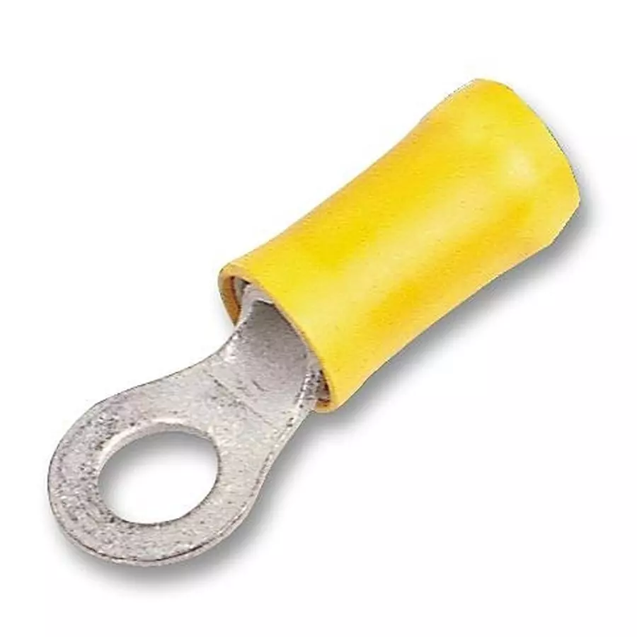 AMP - TE CONNECTIVITY CRIMP TERMINAL, RING, 4MM, YELLOW, 320568 (Pack 10)