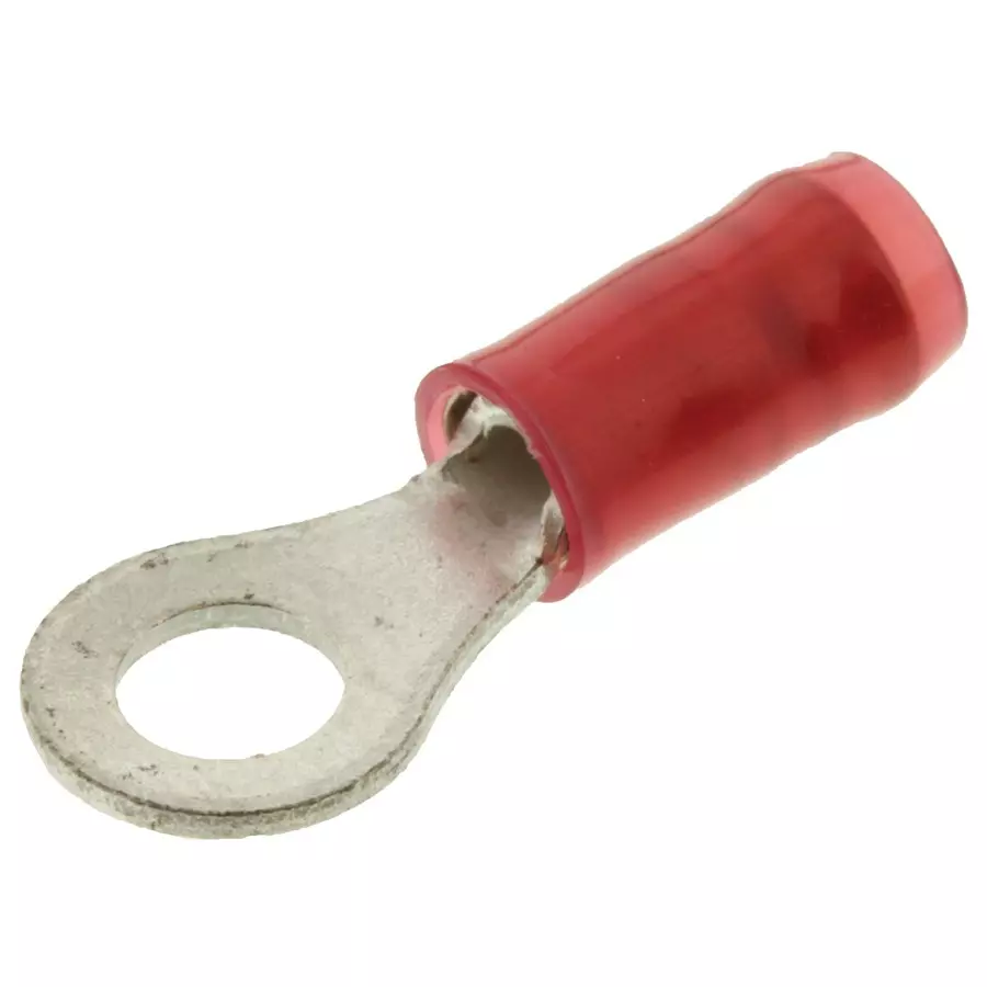 AMP - TE CONNECTIVITY TERMINAL, RING, #8 STUD CRIMP, RED, 22-16AWG, 1-320551-1