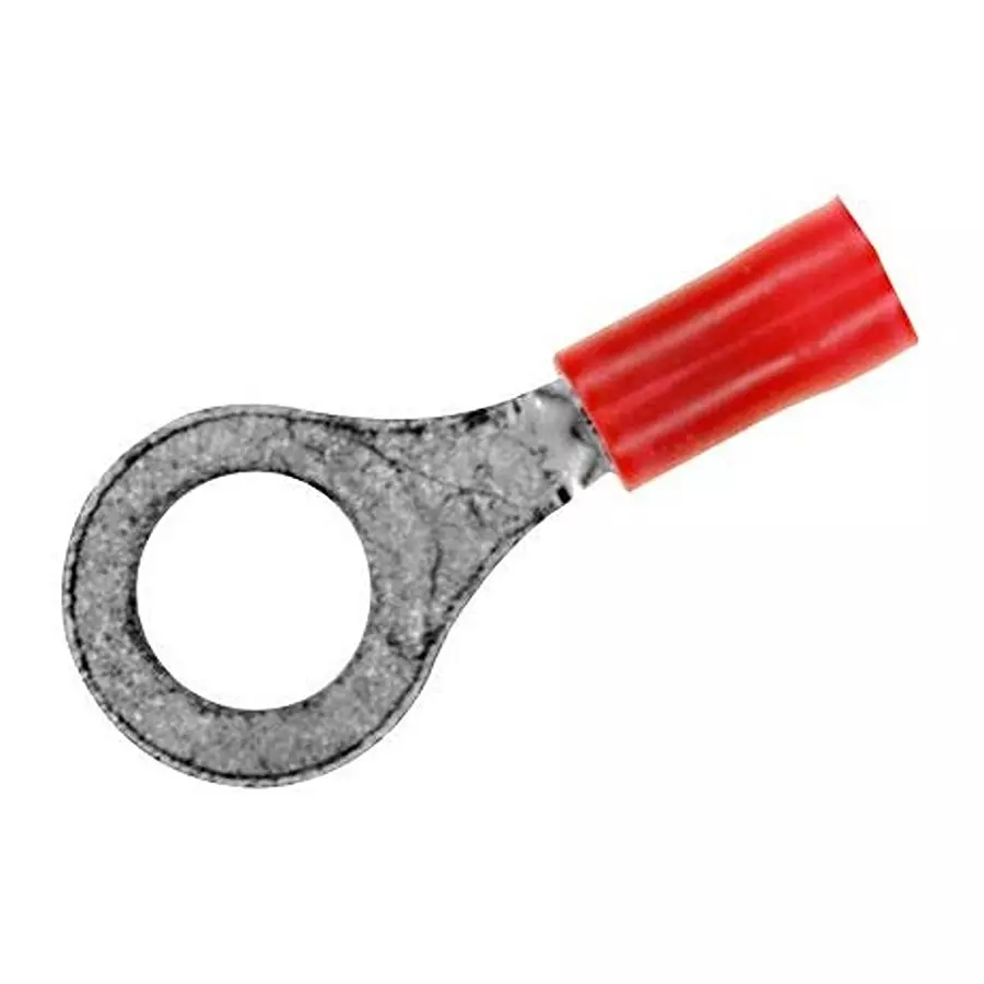 AMP - TE CONNECTIVITY TERMINAL, RING TONGUE, 1/4", 16AWG, RED, 2-34150-1 (Pack 10)