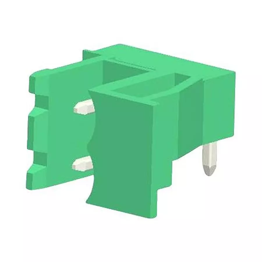 AMPHENOL ANYTEK TERMINAL BLOCK, R/A HEADER, 2POS, TH, EU0270500000G