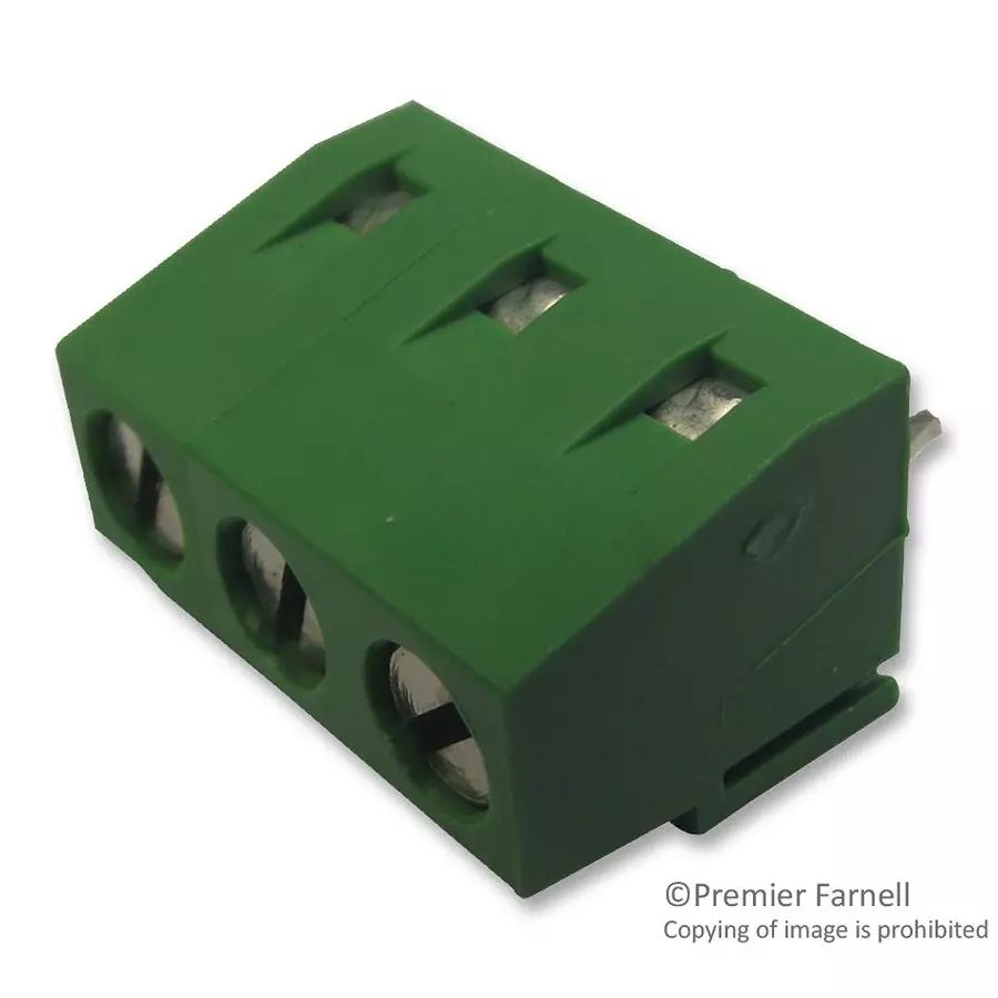 BUCHANAN - TE CONNECTIVITY TERMINAL BLOCK, WIRE TO BRD, 3POS, 16AWG, 282836-3 (Pack of 10)