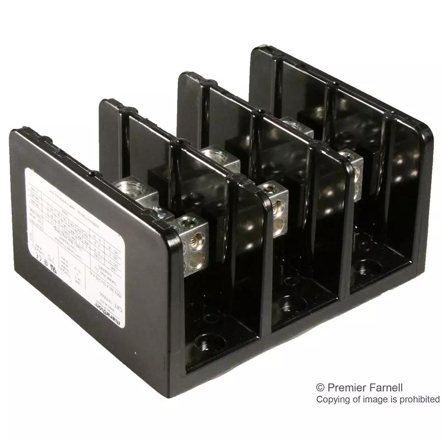 MARATHON SPECIAL PRODUCTS TERMINAL BLOCK, BARRIER, 3 POSITION, 14-4AWG, 1433555