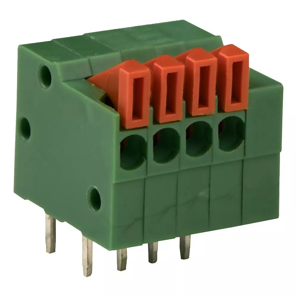 TE CONNECTIVITY Terminal Block, Wire To Board, 2Pos, 26-20Awg, Green, 1-2834016-2 (Pack of 10)