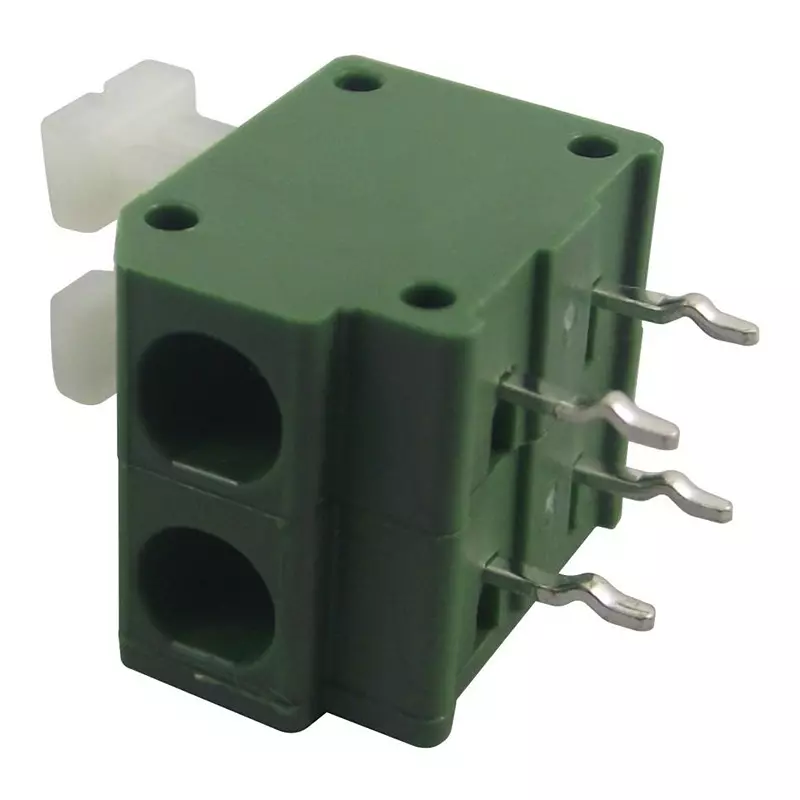 TE CONNECTIVITY Terminal Block, Wire To Board, 2Pos, 20-14Awg, Green, 1-2834018-2 (Pack of 10)