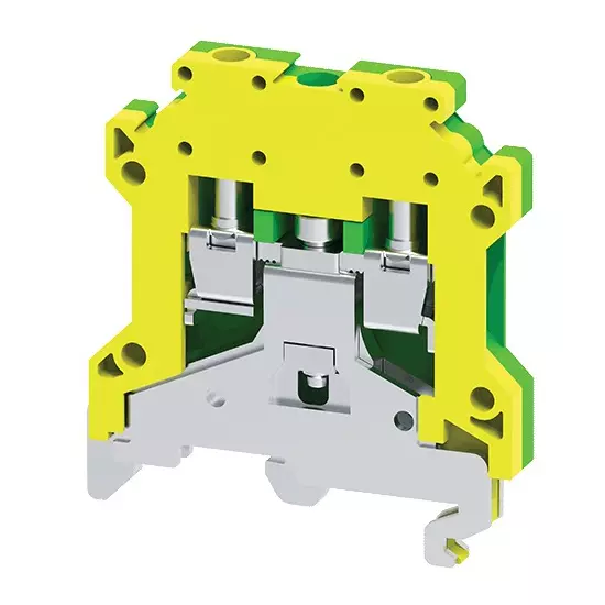 Connectwell Ground/Earth Terminal Block 4 mm² Polyamide Green & Yellow, CGT4U