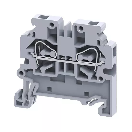 Connectwell Spring Clamp Side Entry Terminal Block 6 mm² Feed Through Polyamide Grey, CXS6