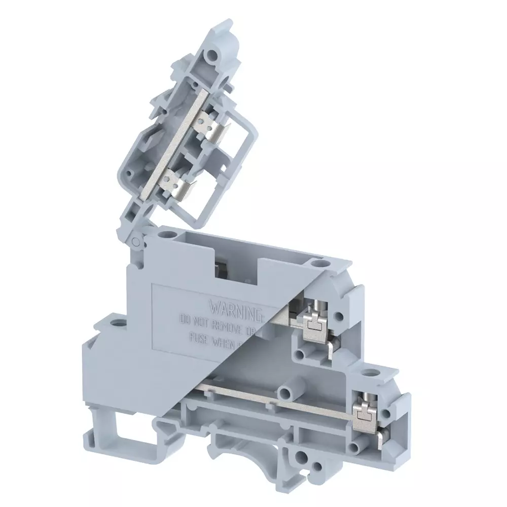 Elmex Fuse Terminal With LED Indicator, 800 V, 6.3 A Rating and 4 mm² Wire Size, KUDF4AD24V