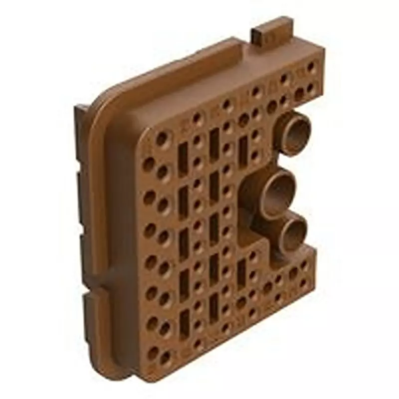 AMPHENOL SINE/TUCHEL Wedgelock, Right, 51 Pos, Brown, Awb-51Sdr