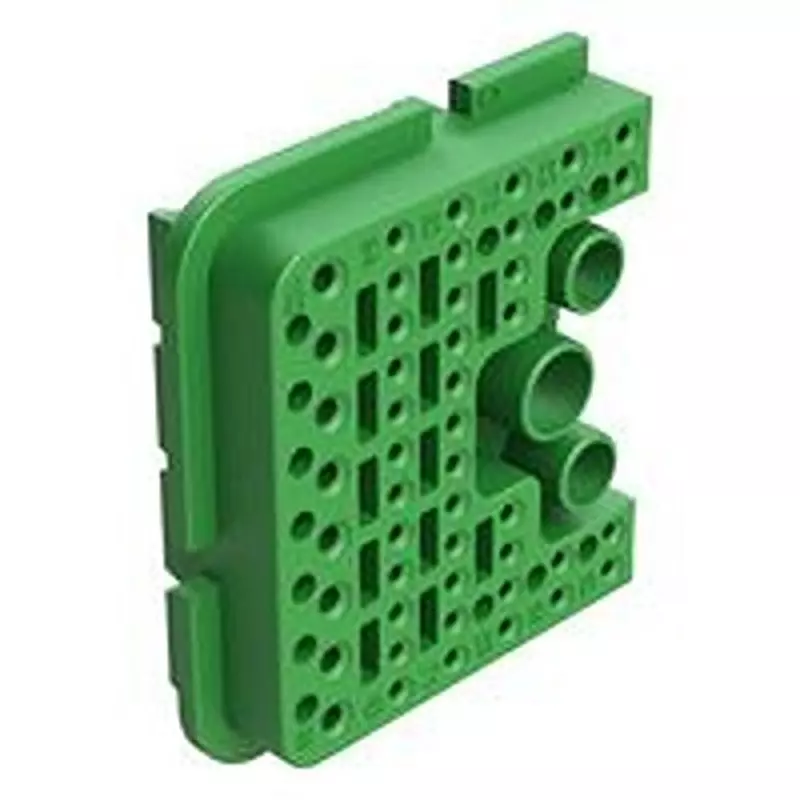 AMPHENOL SINE/TUCHEL Wedgelock, Right, 51 Pos, Green, Awb-51Scr